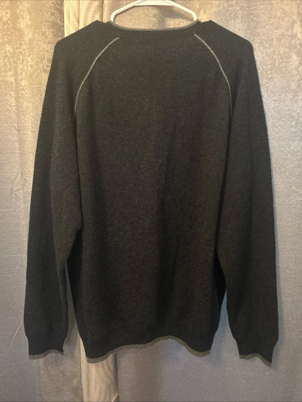 Hammacher Schlemmer The Washable Cashmere Sweater 2XL Preppy Quiet Luxury